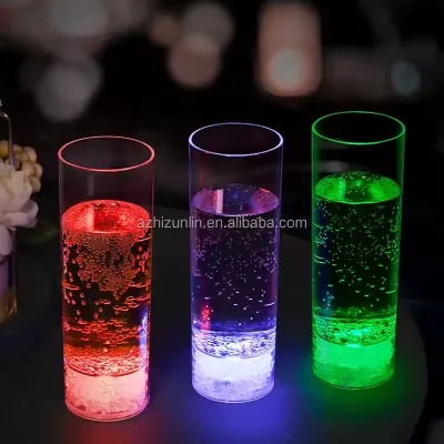 Factory RGB 12oz Glowing Tumblers with 8 Color Modes Colorful Flashing LED Drinkware Light up Drinking Glasses Glow Cup