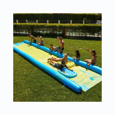 Supersized 790 cm Slip 'N' Slide Inflatable Water Splash Pad Sprinkler Mat with Inflatable Boards