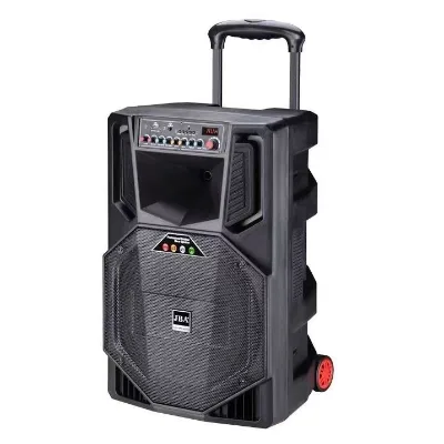 JBA T-6A 15 Inches High Quality Karaoke Portable Multifunction Trolley Speaker With Wireless Microphone*2