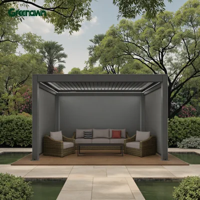 Manufacture Pergola Canopy Customized Arches Arbours Pergolas Garden Free Standing Aluminium Bioclimatic Pergola Outdoor