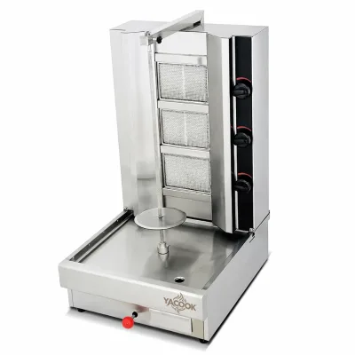 Shawarma Prix De Gros Bruleur Mobile 3 Foyers Gaz Kebab Machine Commercial