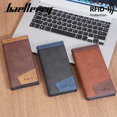 For C3051 Men's Multi-Card Open Wallet for Cross-Border Business Long Handheld Bag Contrasting Color New Design PU Light