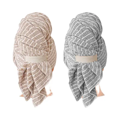 2 Packs Super Absorbent Quick Dry Hair Turbans Large Microfiber Wet Hair Wrap for Women Long Short Curly