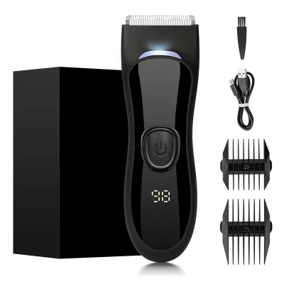OEM & ODM Electric Body Trimmer for Men Waterproof Ceramic Blade Groomer for Groin Shaver & Beard Face Factory Direct
