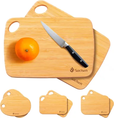 Bamboo Chopping Board Kitchen Mini Light Handheld Serving Chopping Board Fruit Lemon Sandwich Non-toxic Chef Set