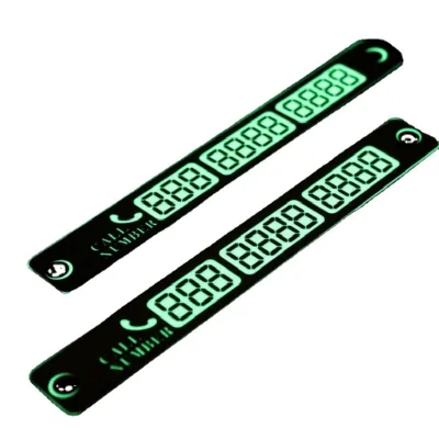 Car Luminous Temporary Parking Card Plate Sucker Night Phone Number Card for Car Stop Parking Sign Notice Number