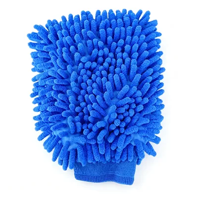 65g Soft Microfiber Chenille Car Wash Mitt Scratch Free Super Absorbent Professional Auto Detailing Cleaning Glove for General