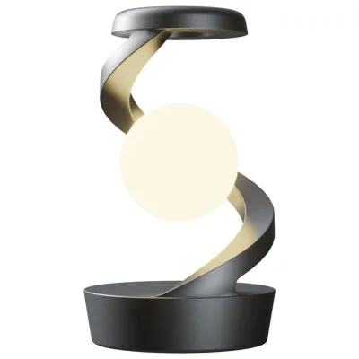Rotary Suspension Wireless Table Lamp Bedside Lamp Modern White Table Lamp RGB Atmosphere Night Light