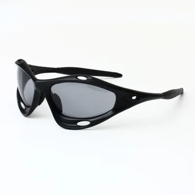 UV400 Large Frame Outdoor Sports Polarizing Sun Glasses for Men and Women Wormhole Sand-Proof Cycling Driving Sunglasses
