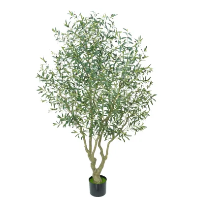 Artificial Olive Tree in Pot Fire Retardant UV Resistant Plastic Durable Natural Touch Outdoor Indoor Use 80-320cm Height