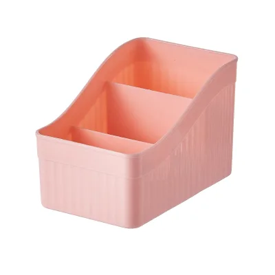 New Desktop Cosmetic Storage Box with Compartments Plastic Dormitory Rack for Home Living Room Office Storage Box Pen Holder