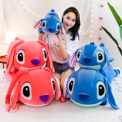 Manufacturer Wholesale Soft Down Cotton Stitch Doll Plush Toy Stitch Cartoon Doll Long Pillow for Women