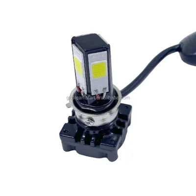 4-Side LED Headlight Bulb for Motorcycles & Scooters 6000K 25W DC 12V COB 4SMD Front Light Essential Scooter Accessoire