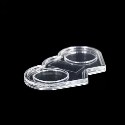 Unique Double Heart Shape Coin Display Case Coin Box Coin Holder with Adjustable Insert Foam