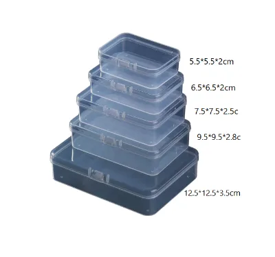 Plastic Container Transparent Pp Packaging Box Portable Multi-functional Transparent Square Plastic Storage Box