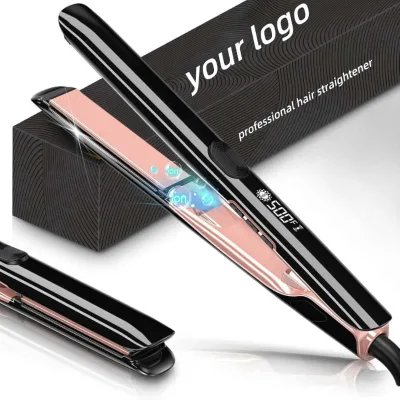 500 Degree High Temp Professional Hair Straightener 30s Fast Heating Ceramic Plasma Flat Iron 2 in 1 Hair Straightener