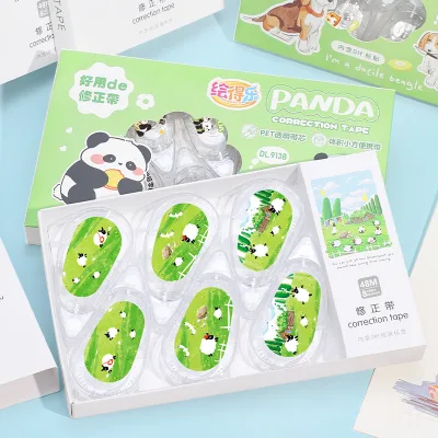 6/8pcs/box Correction Tape Factory School Supplies Stationery Correction Runner Correction Roller Tape