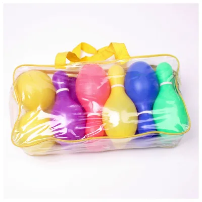 Eco-Friendly Kids Beach Skittles Toys Wholesale Plastic Bowling Ball with Bag