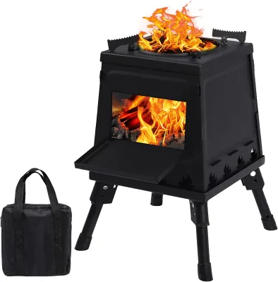 GodsWord Portable Wood Burning Stove Lightweight Cast Iron Camp Stove for Backpacking