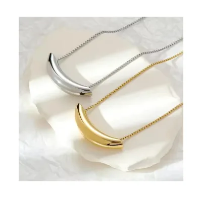 Minimalist Design Geometric Long Pendant Snake Chain  Necklace Fashion Water Drop Necklace for Women