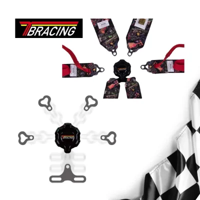 Professional Racing Harness Rotary Buckle Adjuster Hardware Forged Steel Seat Belt Webbing OEM ODM Custom Logo Color Brand