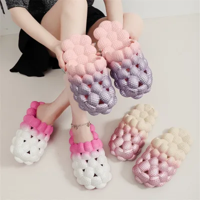 Beach Slides Sandals Soft Massage Pillow Slipper Unisex Breathable House Spa Shower Sandals Indoor Outdoor Bubble slippers