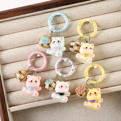 Cat Cartoon Keychain, Student Schoolbag Pendant, Accessory, Jewelry, Best Friend Gift, Key Pendant, Clothing Pendant