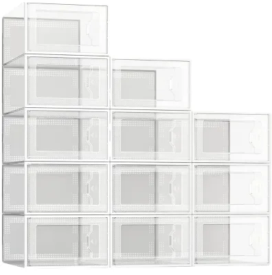 Internet Celebrity Modern Standing Type Shoe Organiser Transparent Plastic Storage Drawer-Type Rack Sustainable for Living Room