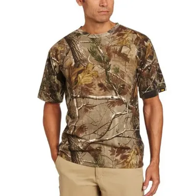 Customized logo Wholesale Polyester Sublimation Camo T-shirt Real Tree Camo Hunting Fishing T-shirt