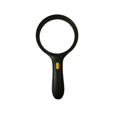 Small 3-LED 2x Magnifier Plastic Hand Held LED Light Magnifying Glasses Glass