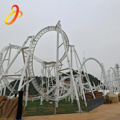 Amusement Park Equipment Cross Lake Roller Coaster Thrilling Exciting Fun Large Roller Coaster Rides for Kids and Adults
