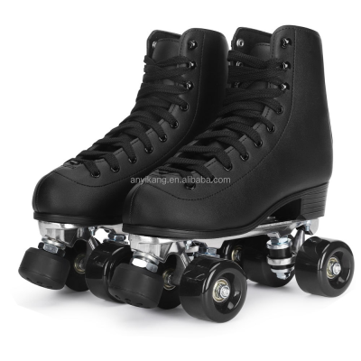 Classic Black Roller Skate Shoes Stylish Quad Skates for Adult Recreation