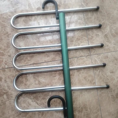Telescopic Folding Multifunctional Trouser Rack Home Magic Wardrobe Storage Rack Meta Hot Selling Space Saving Seamless Foldable