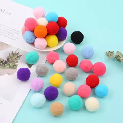 Cheer Poms Bulk Balls 6 Inch Pompom Key Chains 1 Inch Pom Poms for Mini Key Chain Flower Purple 1 Inch PomPoms