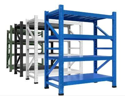 3/4 Tier 60cm Wide Heavy-Duty Cold-rolled Steel Storage Display Rack Snap-on Installation Household Warehouse Tool Organizer