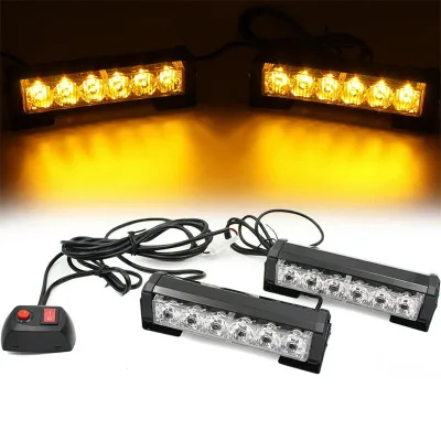 LED Strobe Lights Wireless Remote Car Grill Warning Lights 12V Auto Stroboscope Signal Flashing Beacon ATV Car Accessories