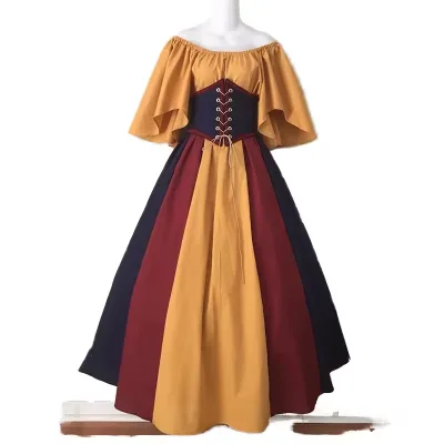 Medieval Renaissance Cosplay Dress Sexy Vampire Bride Jumpsuit Fashionable Pattern