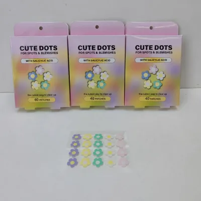 Salicylic Acid Flower Hydrocolloid Acne Patches Transparent Blemish Dots 40 Count Waterproof Spot patches