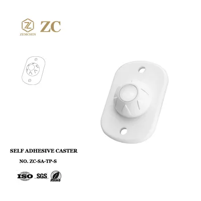 ABS Self-Adhesive Mini Swivel Caster Wheels Built-in 360 Degree Swivel Nylon Ball Pulleys Furniture Cabinets Trash Cans Boxes