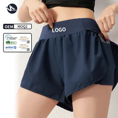 Custom Workout Cozy Breathable Soft Stretchy Cotton Everyday Shorts Pockets Jogging Gym Shorts for Women