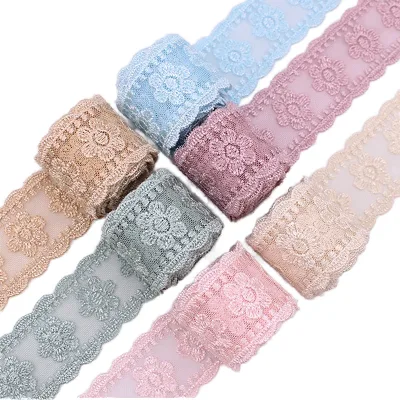 Eco-Friendly Handmade Embroidered Floral Lace Belt for Wedding Dresses and Home Decor