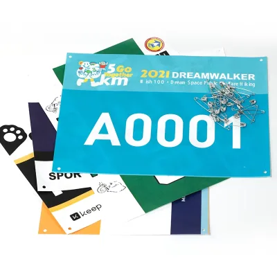 New Custom Printing Waterproof A5 Size Event Tyvek Paper Runner Marathon Race Bib Numbers for Adults and Children