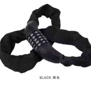Heavy Duty Anti-Theft Bike/Motorcycle Chain Lock with Key & Password Unlock 1m Length