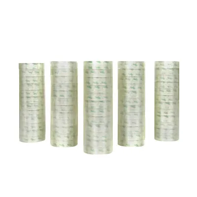 Super Clear BOPP Stationery Tape Small Adhesive Packing Tape Transparent Small Volume Tape for Students Kids and Office Best Pac