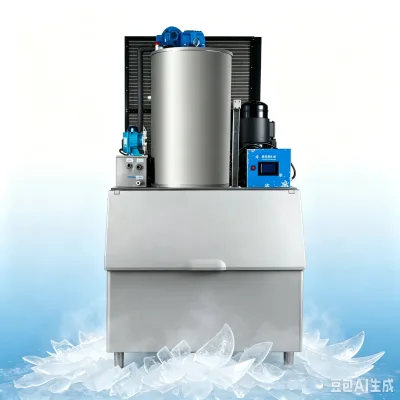 Commercial Air & Water-Cooled 1 Ton Salt Flake Ice Making Machine for Fish Preservation and Business Use
