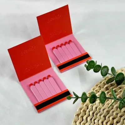 Paper Matches High Quality pink Tip Packing Small Book Style Matches Paper Stick in Bulk Safety Custom Matchbook Black Matches