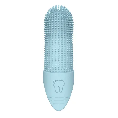 Wholesale High Quality Custom 360 Degree Soft Food Grade Silicone Dog Cat Finger Brush Toothbrush for Pet Teeth Cleaning