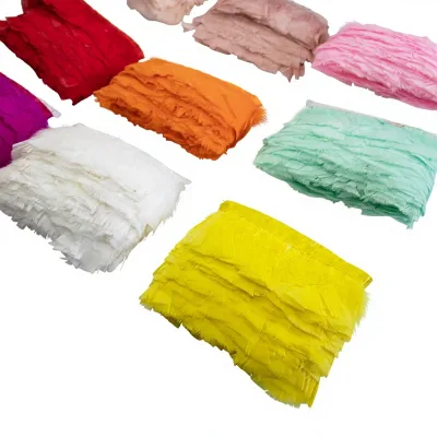 Factory-direct Dyed Turkey Feather Fabric Trim Garment Accessories DIY Handmade Embellishments Triangular Pieces Available Stock