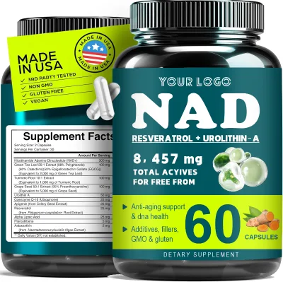 Customized NAD Plus Cellular Health Capsules for Energy and Healthy Aging Natural Antioxidant Support Mental Performance