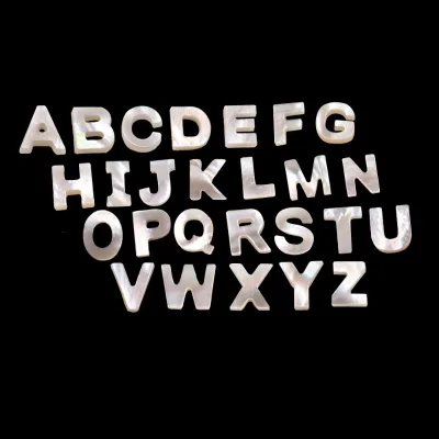 Wholesale High Quality Alphabet Letter Shell Beads Sea Water Shell Beads Alphabet Letter Beads for DIY Jewelry